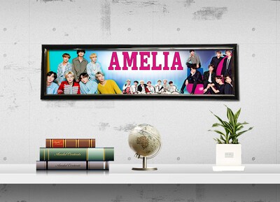 BTS - Personalized Poster with Your Name, Birthday Banner, Custom Wall Décor, Wall Art - image2